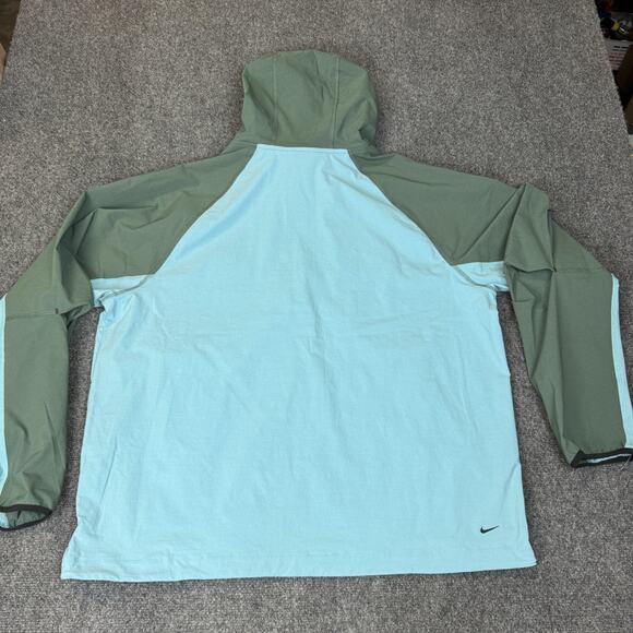 Nike Tech Mens Large Full Zip Woven Jacket Hooded Blue Green HM7151-464 NWT - Picture 10 of 12